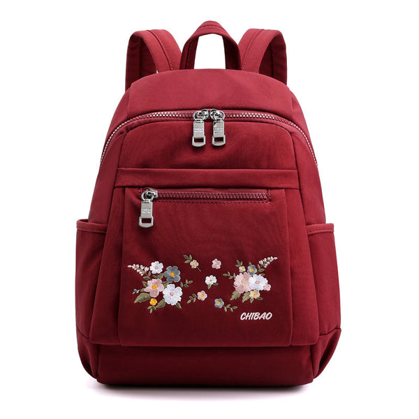 FloraVault - Reise-Rucksack mit Blumestickerei