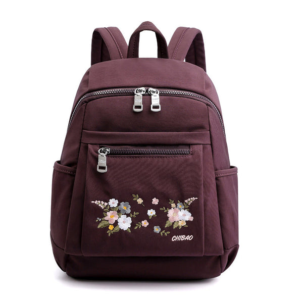 FloraVault - Reise-Rucksack mit Blumestickerei