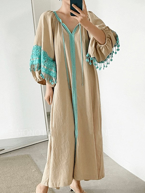 Lilou - Boho-Tassel-Chleid für Fraue