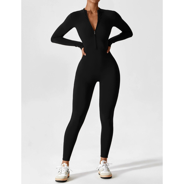 Anita - Damen V Ausschnitt Langarm Jumpsuit