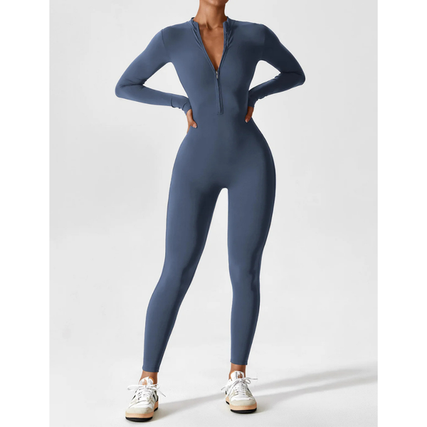 Anita - Damen V Ausschnitt Langarm Jumpsuit