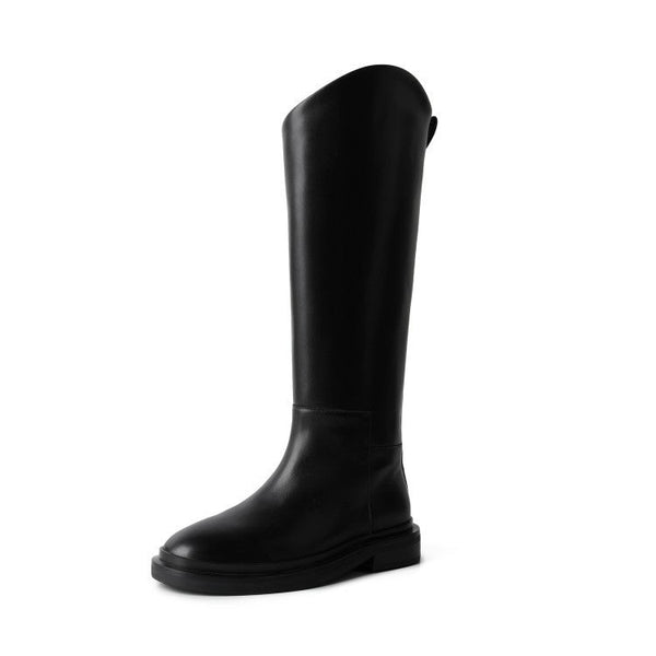 Keira - Minimalistisch Schlanks Kniehochi flachi Stiefel