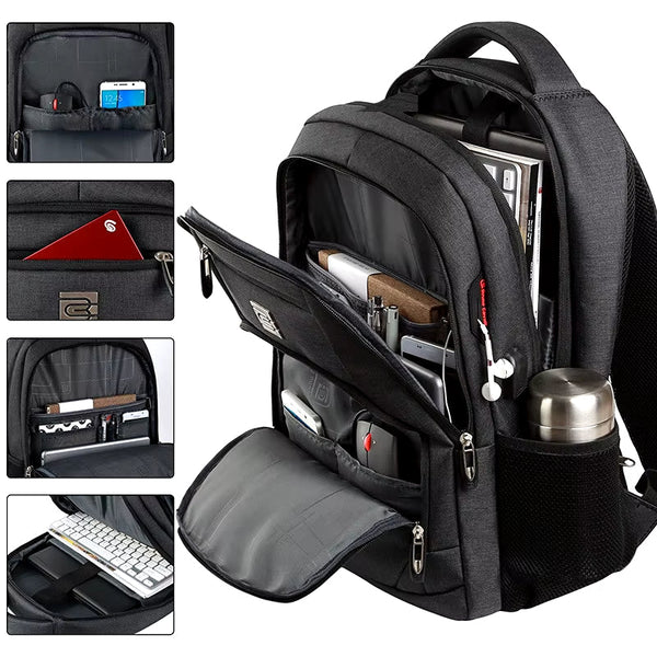 SlimTrek - Schlanks Business-Laptop-Rucksack mit USB-Port