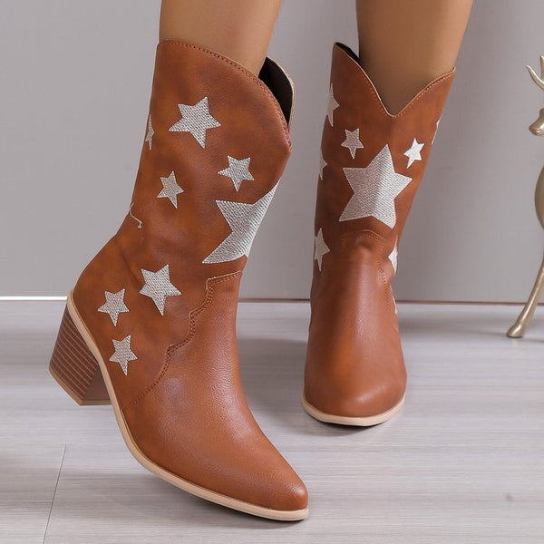 Bruna - Schimmerndi Stern Cowboy Stiefel