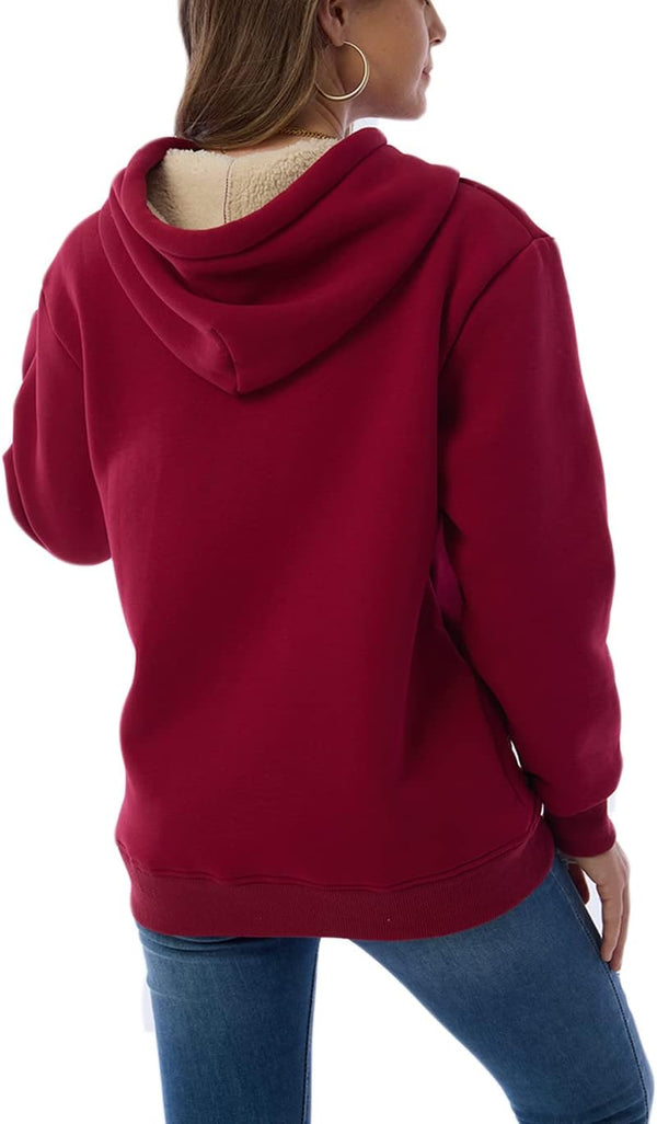 Damen Casual Gefütterte Hoodie