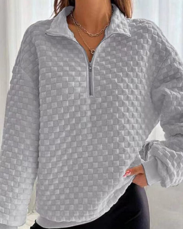 Stylischer Damenpullover mit Reißverschluss