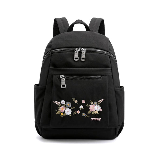 FloraVault - Reise-Rucksack mit Blumestickerei