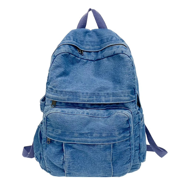 DenimTrek - Grosser Vintage-Denim-Rucksack