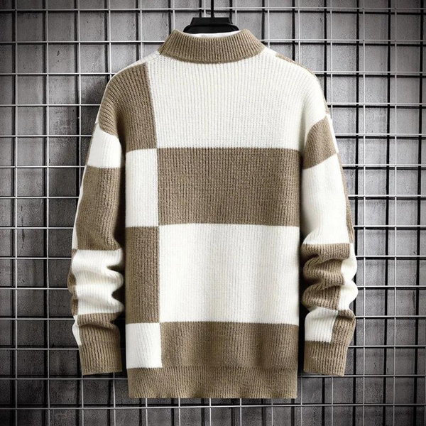 Anselm – Minimalistischer Monochromer Pullover für Männer