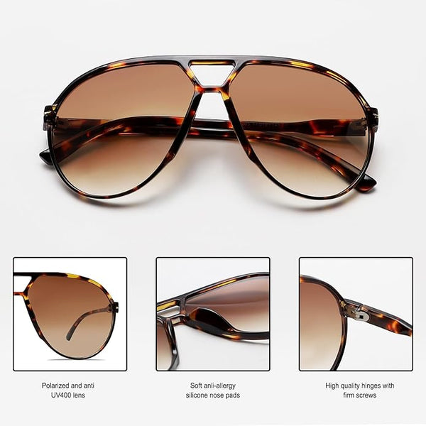 Retro Oversized Aviator Sonnenbrille