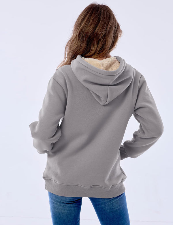 Damen Casual Gefütterte Hoodie