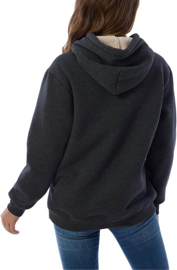 Damen Casual Gefütterte Hoodie