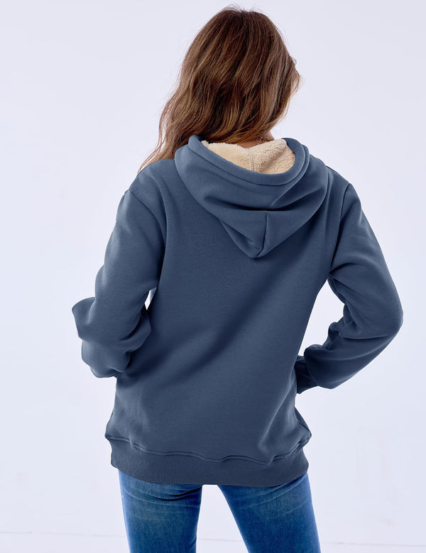 Damen Casual Gefütterte Hoodie