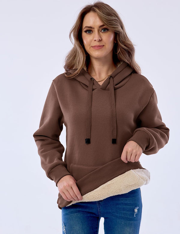 Damen Casual Gefütterte Hoodie