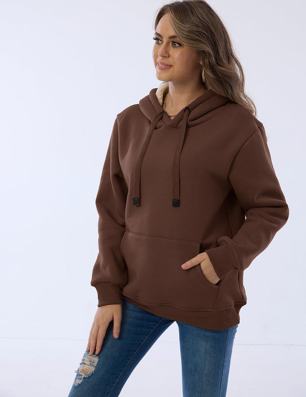 Damen Casual Gefütterte Hoodie