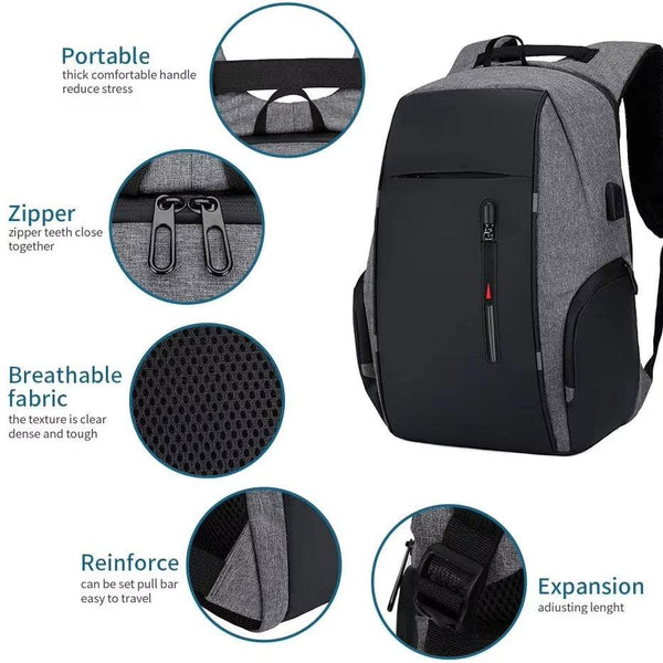 ExplorePro - Diebstahlsicheri Wasserdichti Laptop-Rucksack