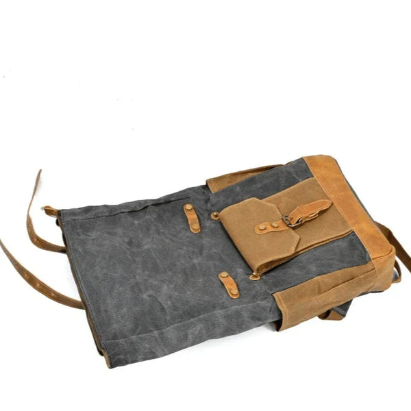 RollGuard - Militärisches Roll-Top-Canvas-Reise-Rucksack