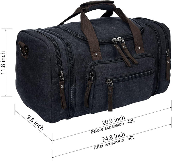 ExpandDuffle - Erweiterbare Canvas-Wochenendtasche