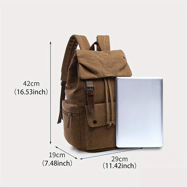 TimelessTrek - Vintage-Canvas-Laptop-Rucksack