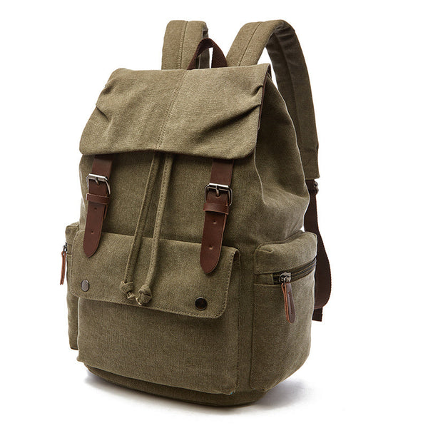 TimelessTrek - Vintage-Canvas-Laptop-Rucksack