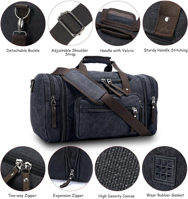 ExpandDuffle - Erweiterbare Canvas-Wochenendtasche