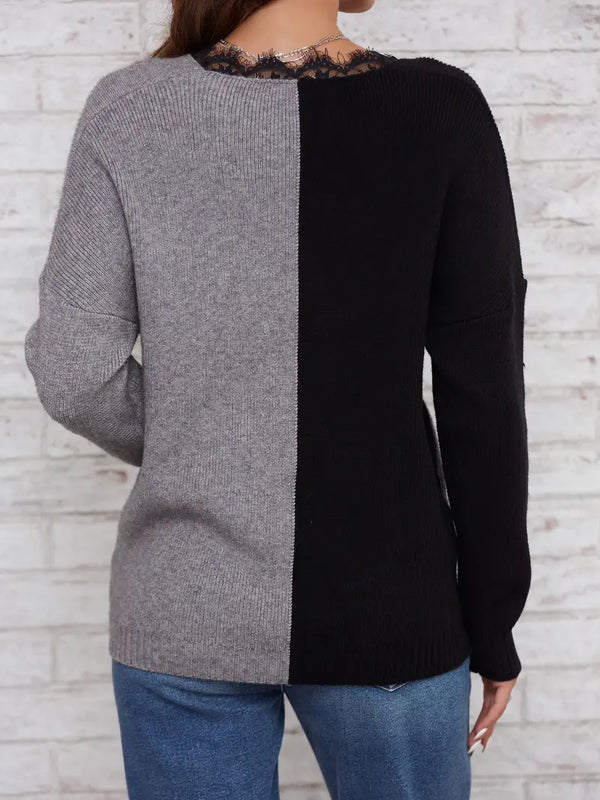 Eithne – Lässiger Farbblock-Pullover für Damen