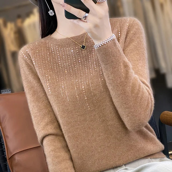 Berit – Strickjacke und Glitzerpullover für Damen