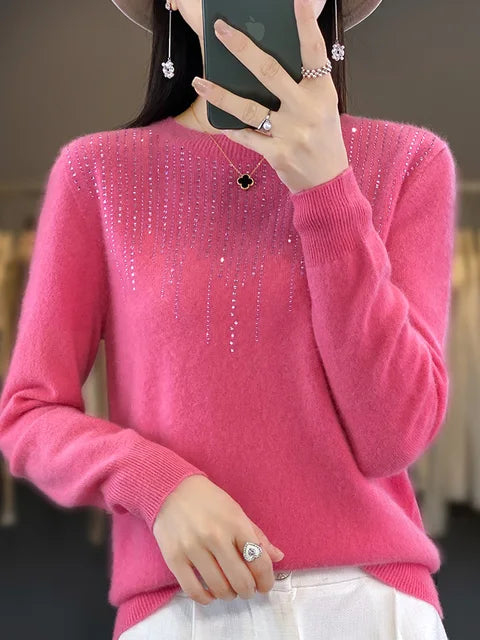 Berit – Strickjacke und Glitzerpullover für Damen