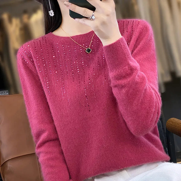 Berit – Strickjacke und Glitzerpullover für Damen