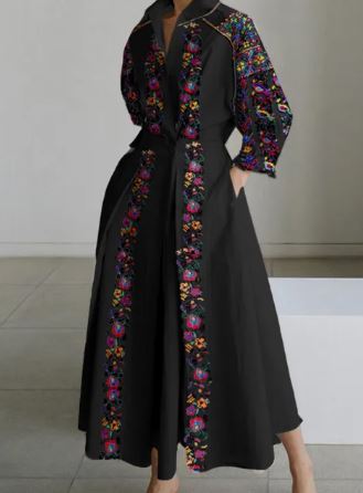 Anselmine – Formelles Kleid mit Blumenakzenten für Damen