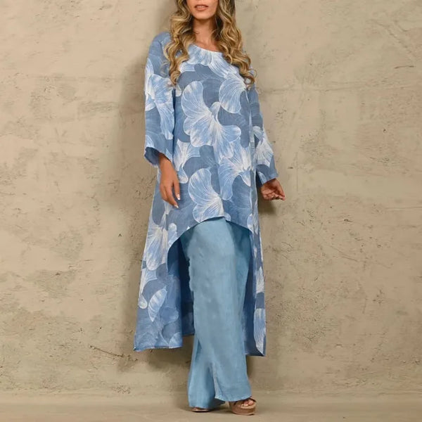 Ildegard – Lässiger Blumen-Kaftan für Damen