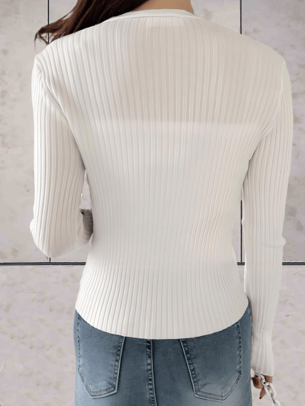 Avril - Eleganter gerippter Pullover für Fraue