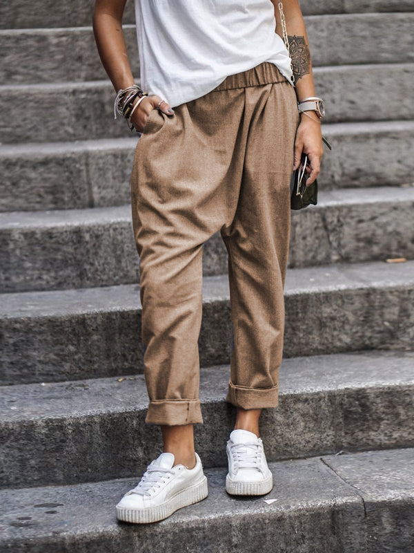 Baggy Cropped Hosen für Damen