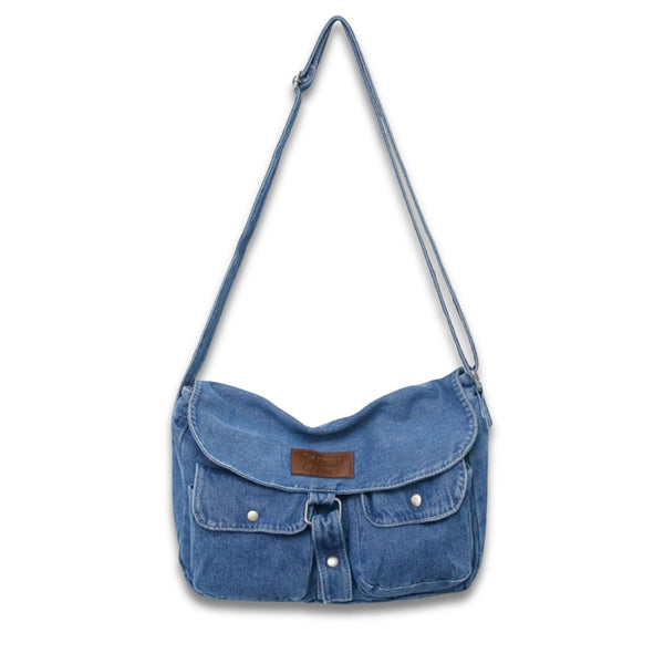 DenimCarry - Geräumigs Multi-Fach Denim-Schrägträg-Tasche