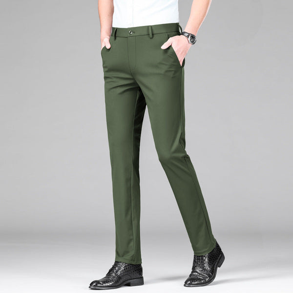 Slim Fit Hose Armeegrün