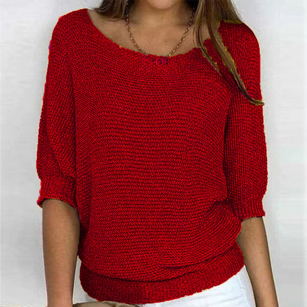 Janni - V-Ausschnitt Strickpullover