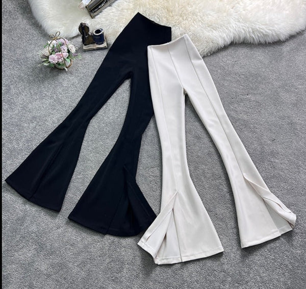 High-Waist Split-Flare Hose