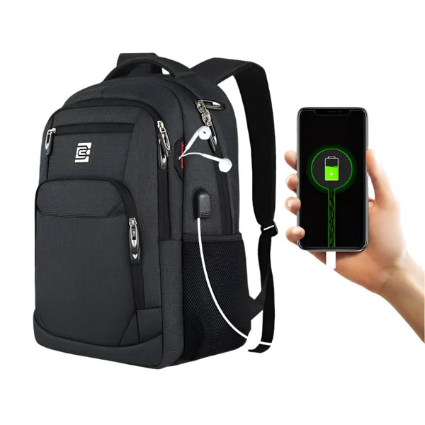 SlimTrek - Schlanks Business-Laptop-Rucksack mit USB-Port