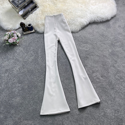 High-Waist Split-Flare Hose