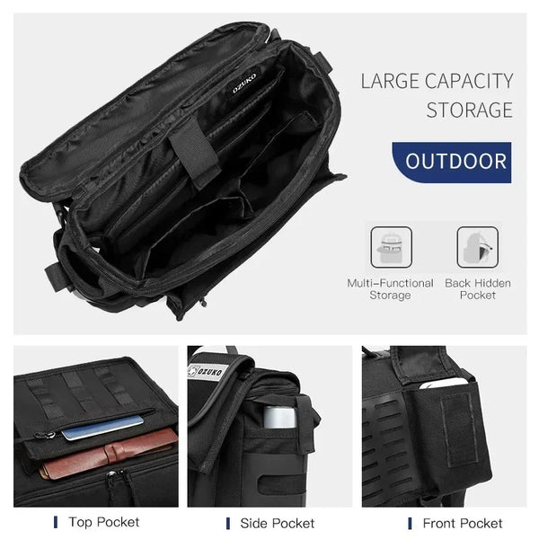 CityEase - Legeri Multi-Fach Schrägträg-Messenger-Laptop-Reisetasche