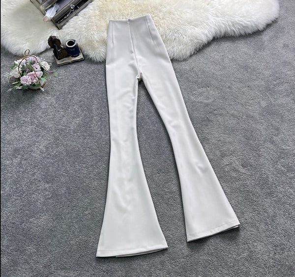 High-Waist Split-Flare Hose