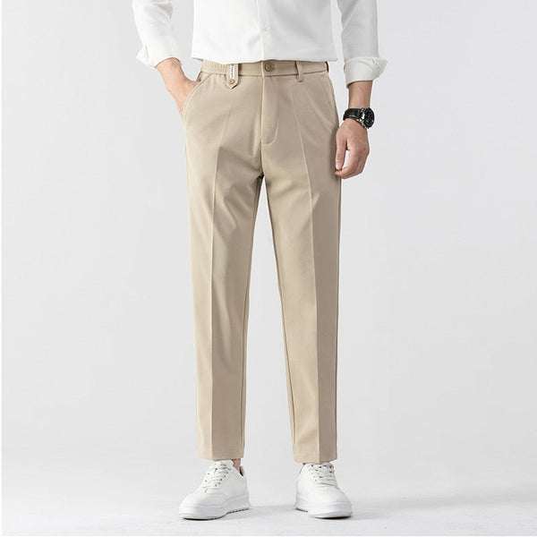 Klassische Beige Slim-Fit Herrenhose