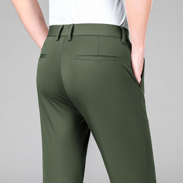 Slim Fit Hose Armeegrün