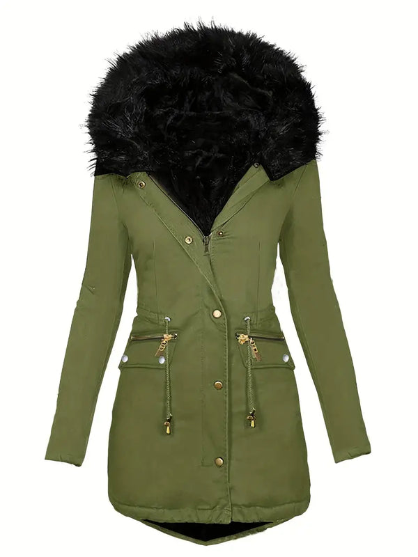 Helary - Winterjacke mit Kapuze und Kordelzug für Damen