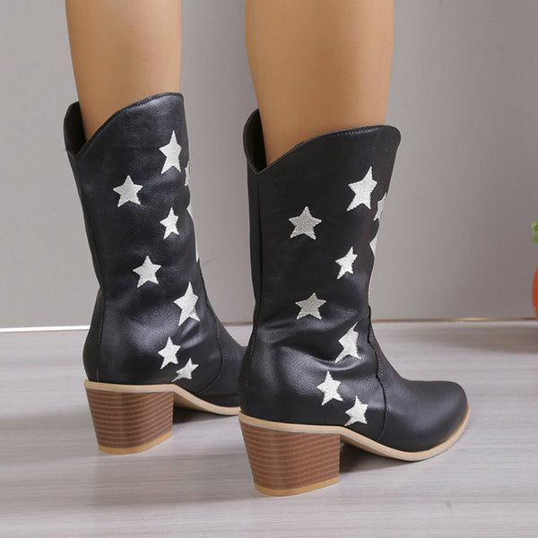 Bruna - Schimmerndi Stern Cowboy Stiefel