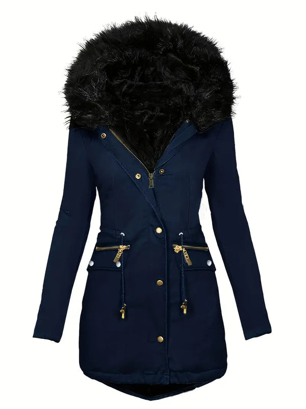 Helary - Winterjacke mit Kapuze und Kordelzug für Damen