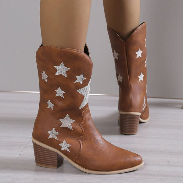 Bruna - Schimmerndi Stern Cowboy Stiefel