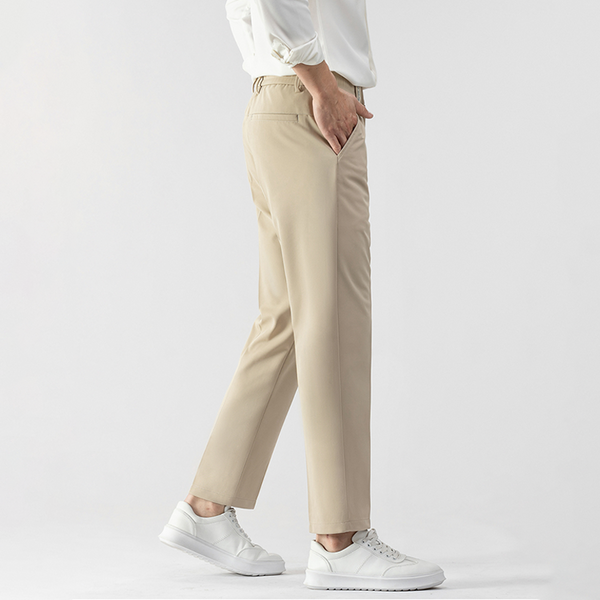 Klassische Beige Slim-Fit Herrenhose