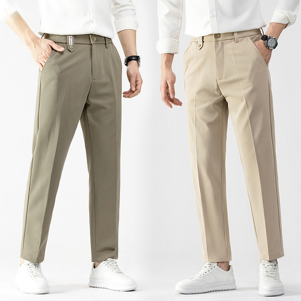 Klassische Beige Slim-Fit Herrenhose