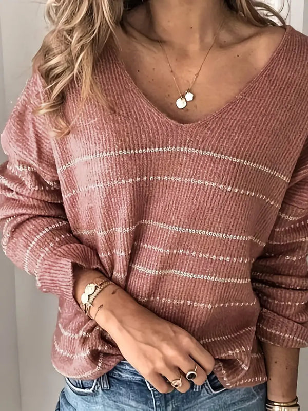 Niobe – Stylischer Pullover mit V-Ausschnitt für Damen